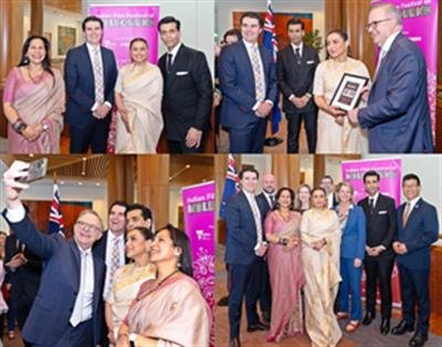 Rani Mukerji launches stamp in honour of Yash Chopra at Australian Parliament House
