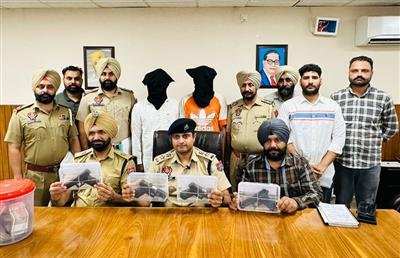 Punjab police in joint Ops with central agencies bust Pak backed arms smuggling module, two held with 4 made for NATO army Glock pistols