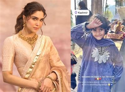 Sharvari shares an adorable video of a small Kashmiri fan grooving to 'Taras' song!