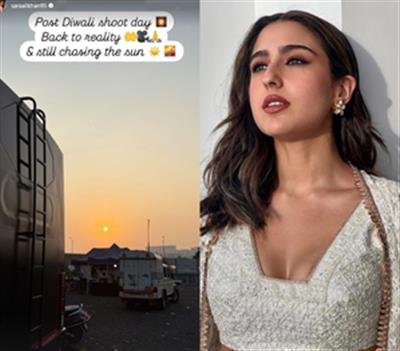 Sara Ali Khan is ‘back to reality’ with ‘post Diwali shoot day’