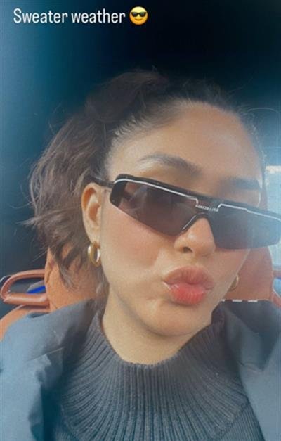 Mrunal Thakur seen enjoying the ‘sweater weather’
