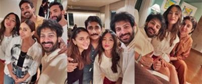 Karanveer, Chum Darang spend fun evening with Farah, Siddharth and Aditi Rao Hydari