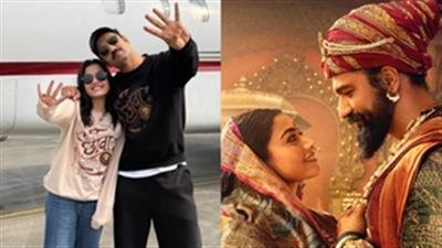 Vicky Kaushal & Rashmika Mandanna ask 'ki haal' as they land in Amritsar to promote "Chhaava"