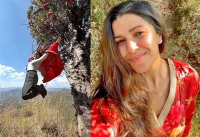 Nimrat Kaur witnesses magical Buransh flower blossoms in Kumaon for the first time on World Earth Day