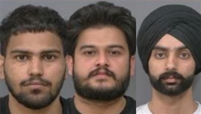 Canada police arrest three Punjabi youths of India origin on charges of extortion