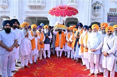 Khalsa March begins from Sri Akal Takht Sahib dedicated to the 300th martyrdom anniversary of Shaheed Bhai Tara Singh