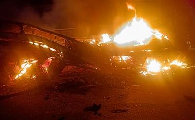 Passenger suffers injuries as bus catches fire on Rajasthan-Gujarat border near Dhanera
