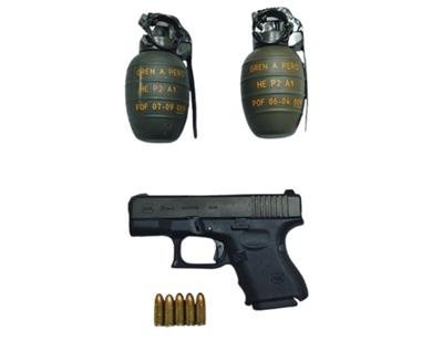 ISI backed terror module busted, three held with two hand grenades and Glock pistol