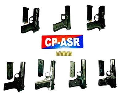 Juvenile among four linked to illegal arms smuggling module held; 7 pistols recovered