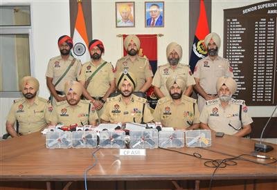 Three linked to cross-border illegal arms smuggling module held in amritsar; 6 pistols recovered