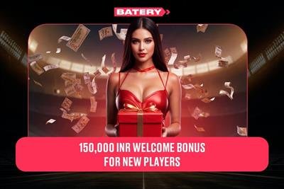 Batery Bet Offers A 150,000 INR Welcome Bonus for New Players